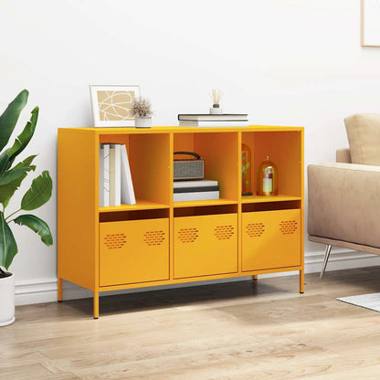 vidaXL Sideboard Mustard Yellow 101,5x39x73,5 cm Cold-rolled Steel