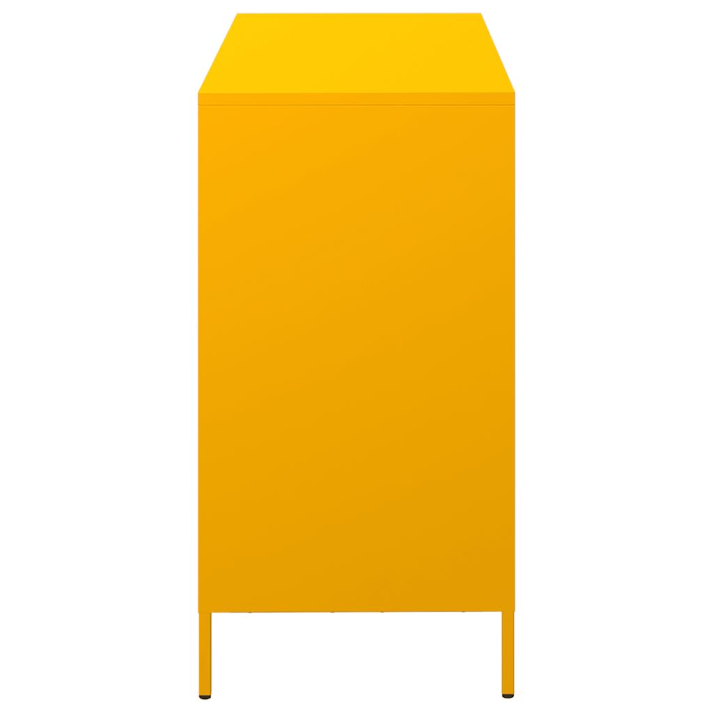 vidaXL Sideboard Mustard Yellow 101.5x39x73.5 cm Cold-rolled Steel