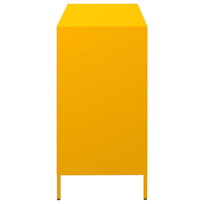vidaXL Sideboard Mustard Yellow 101.5x39x73.5 cm Cold-rolled Steel