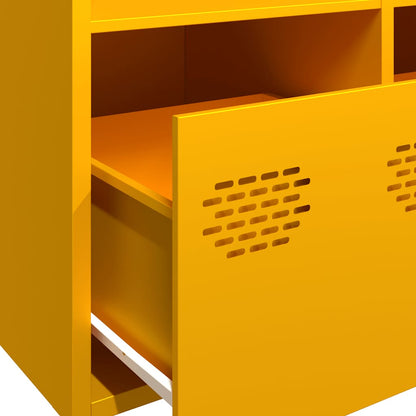 vidaXL Sideboard Mustard Yellow 101,5x39x73,5 cm Cold-rolled Steel