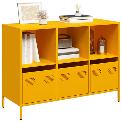 vidaXL Sideboard Mustard Yellow 101,5x39x73,5 cm Cold-rolled Steel