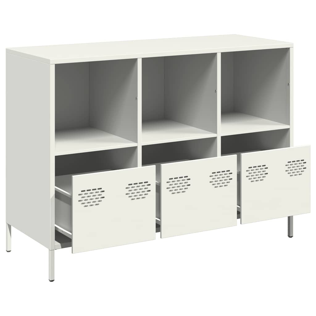 vidaXL Sideboard White 101,5x39x73,5 cm Cold-rolled Steel