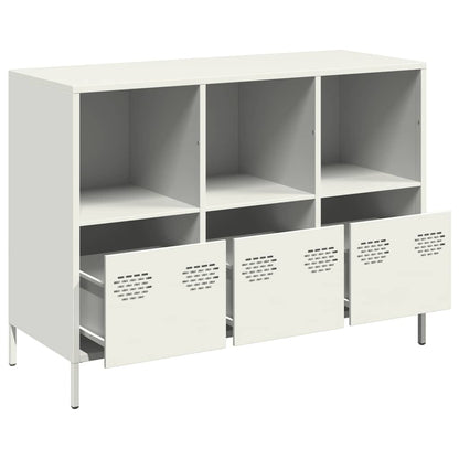 vidaXL Sideboard White 101,5x39x73,5 cm Cold-rolled Steel