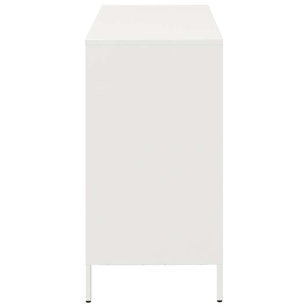 vidaXL Sideboard White 101.5x39x73.5 cm Cold-rolled Steel