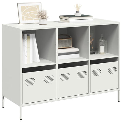 vidaXL Sideboard White 101,5x39x73,5 cm Cold-rolled Steel