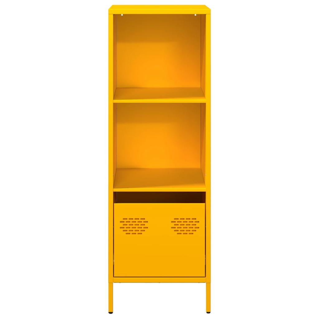vidaXL Highboard Mustard Yellow 35x39x103.5 cm Steel