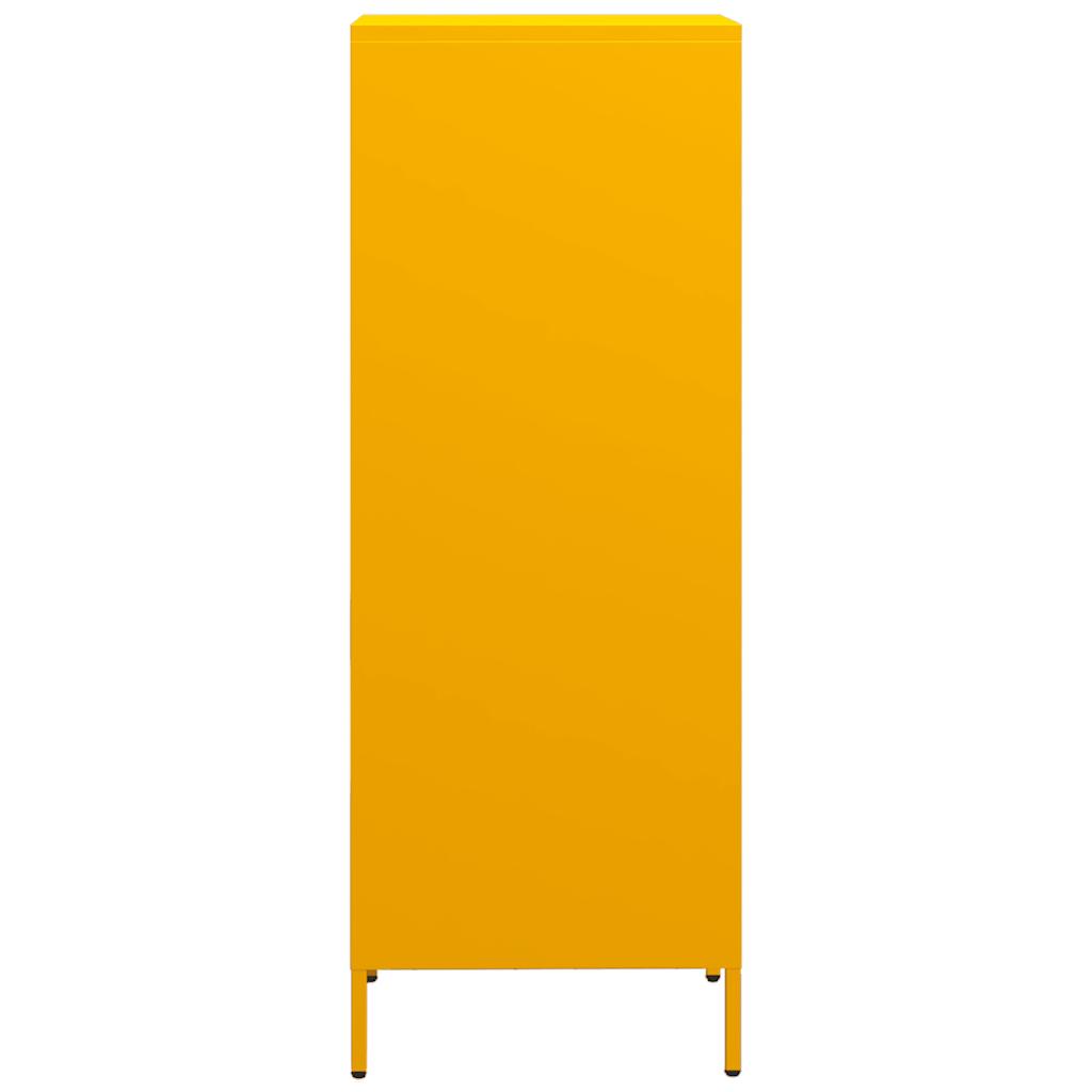 vidaXL Highboard Mustard Yellow 35x39x103.5 cm Steel
