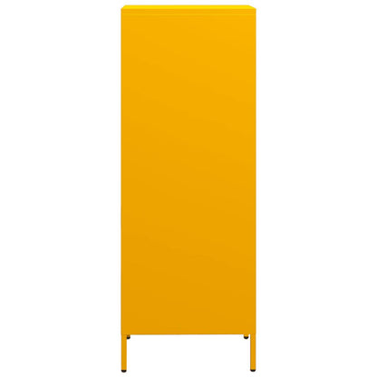 vidaXL Highboard Mustard Yellow 35x39x103.5 cm Steel