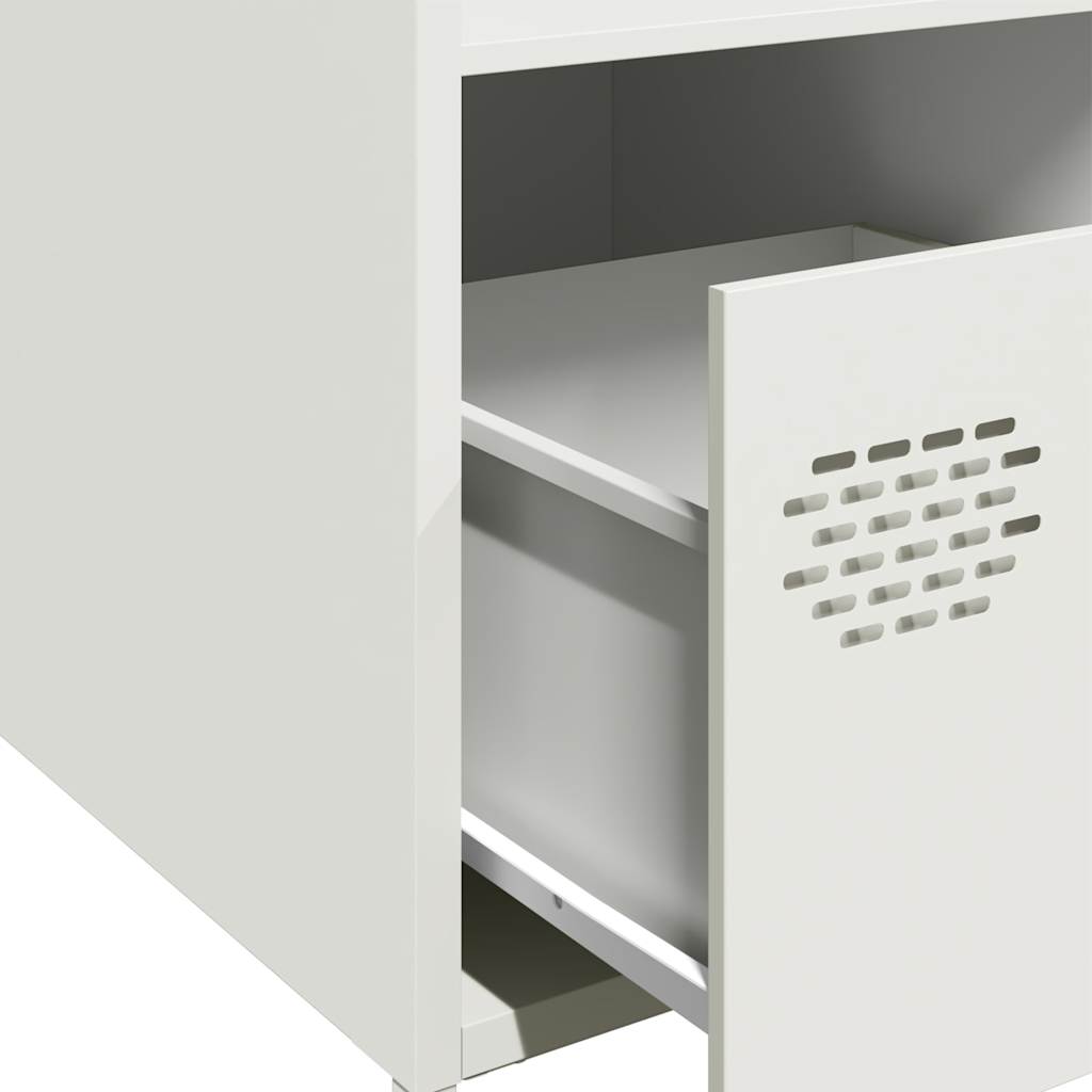 vidaXL Highboard White 35x39x103,5 cm Steel