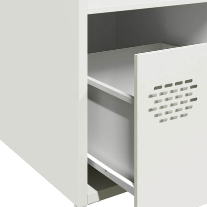 vidaXL Highboard White 35x39x103,5 cm Steel