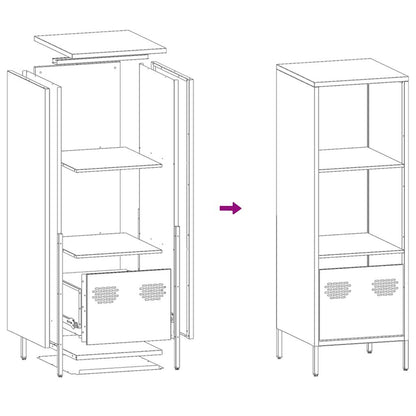 vidaXL Highboard White 35x39x103,5 cm Steel
