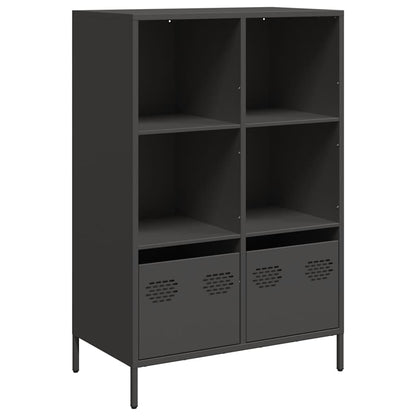 vidaXL Highboard Black 68x39x103,5 cm Steel