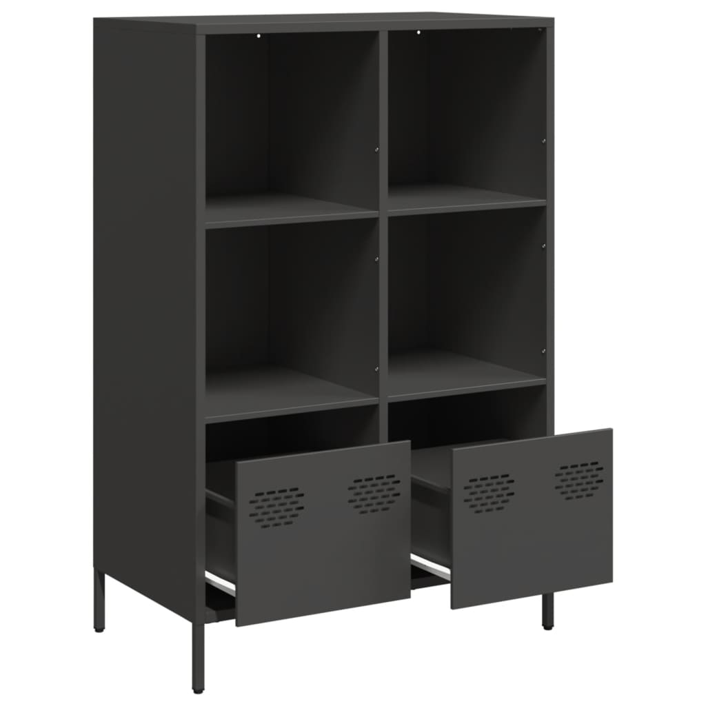 vidaXL Highboard Black 68x39x103,5 cm Steel