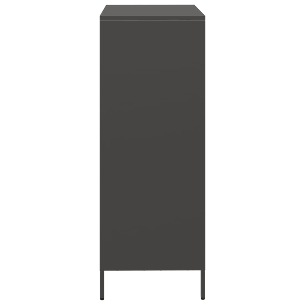 vidaXL Highboard Black 68x39x103.5 cm Steel