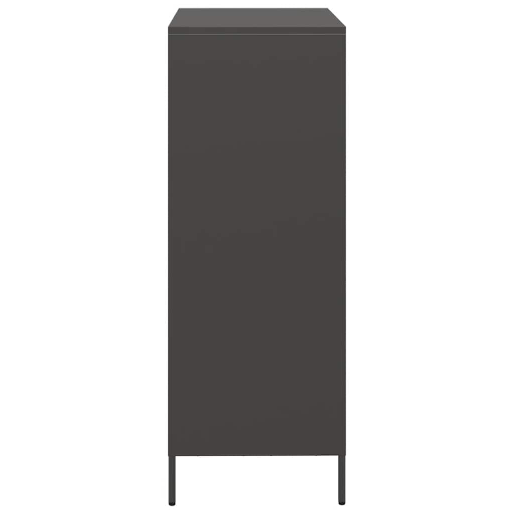 vidaXL Highboard Black 68x39x103,5 cm Steel