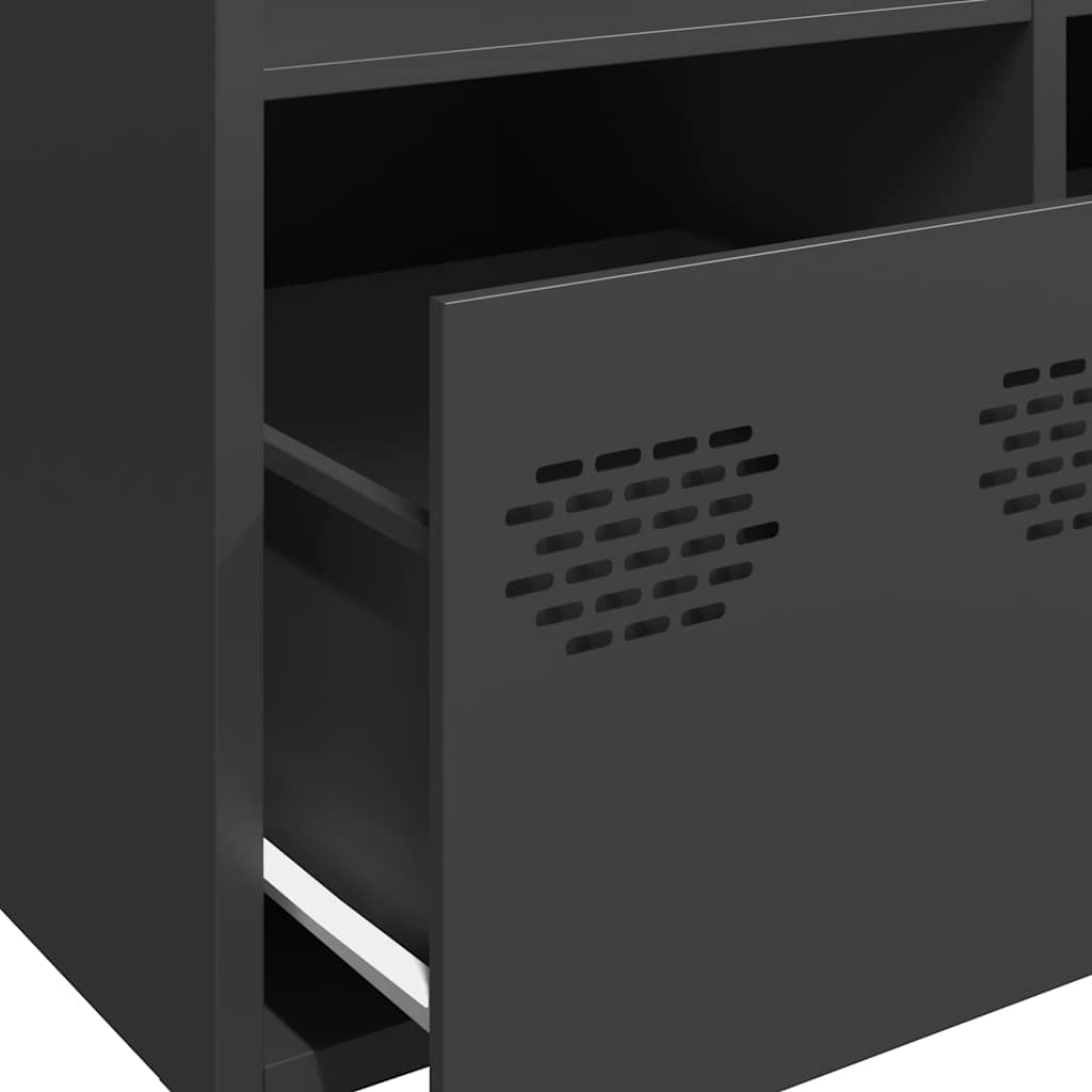 vidaXL Highboard Black 68x39x103,5 cm Steel