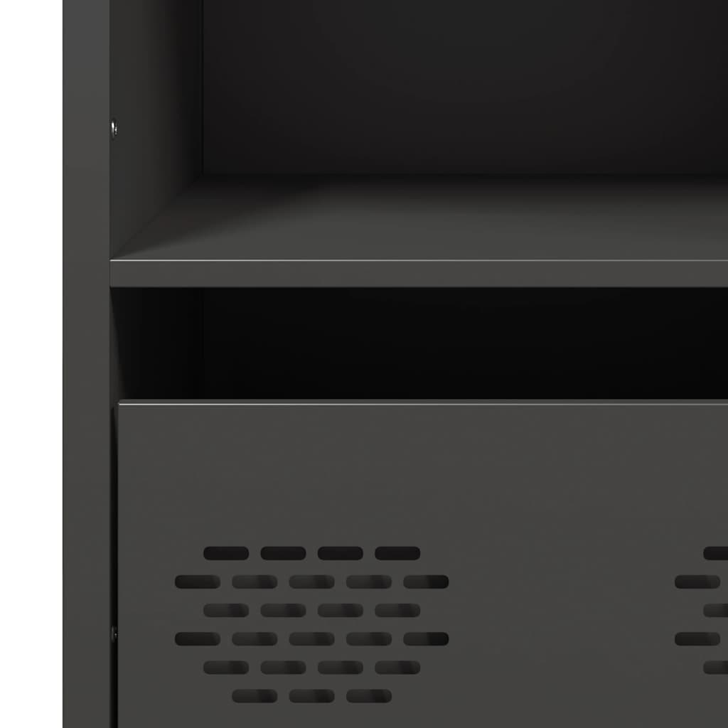 vidaXL Highboard Black 68x39x103,5 cm Steel