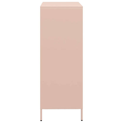 vidaXL Highboard Pink 68x39x103.5 cm Steel
