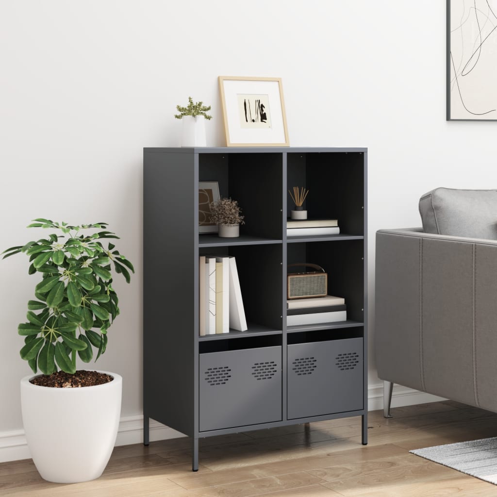 vidaXL Highboard Anthracite 68x39x103,5 cm Steel