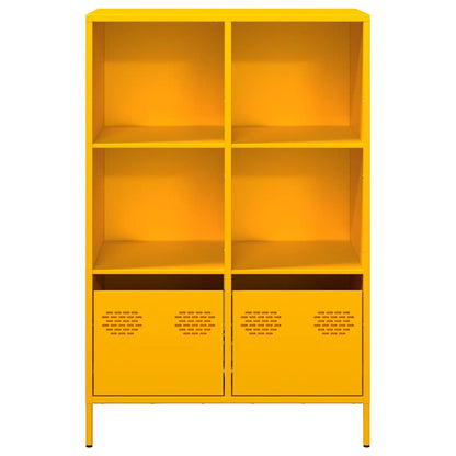 vidaXL Highboard Mustard Yellow 68x39x103.5 cm Steel