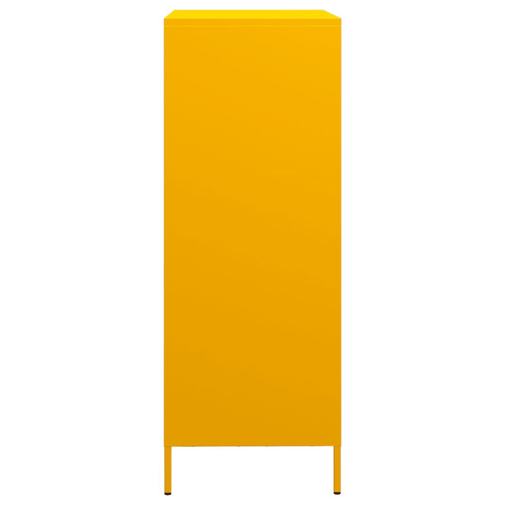 vidaXL Highboard Mustard Yellow 68x39x103.5 cm Steel