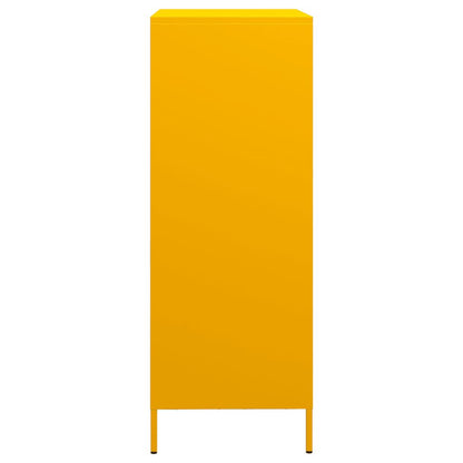 vidaXL Highboard Mustard Yellow 68x39x103.5 cm Steel