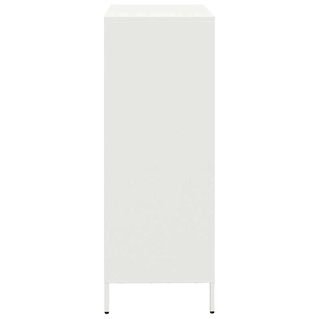 vidaXL Highboard White 68x39x103.5 cm Steel