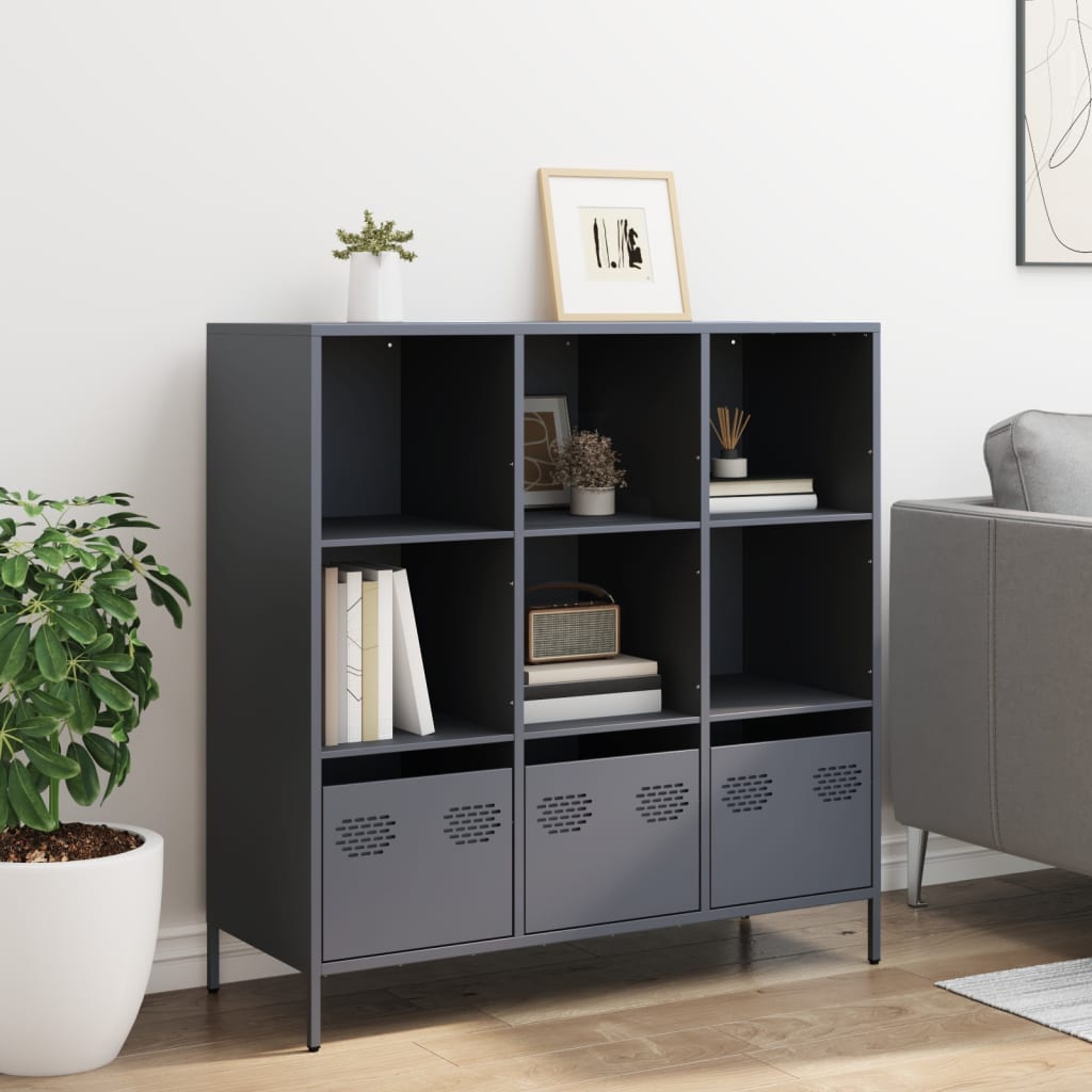 vidaXL Highboard Anthracite 101,5x39x103,5 cm Steel