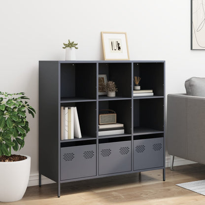 vidaXL Highboard Anthracite 101,5x39x103,5 cm Steel