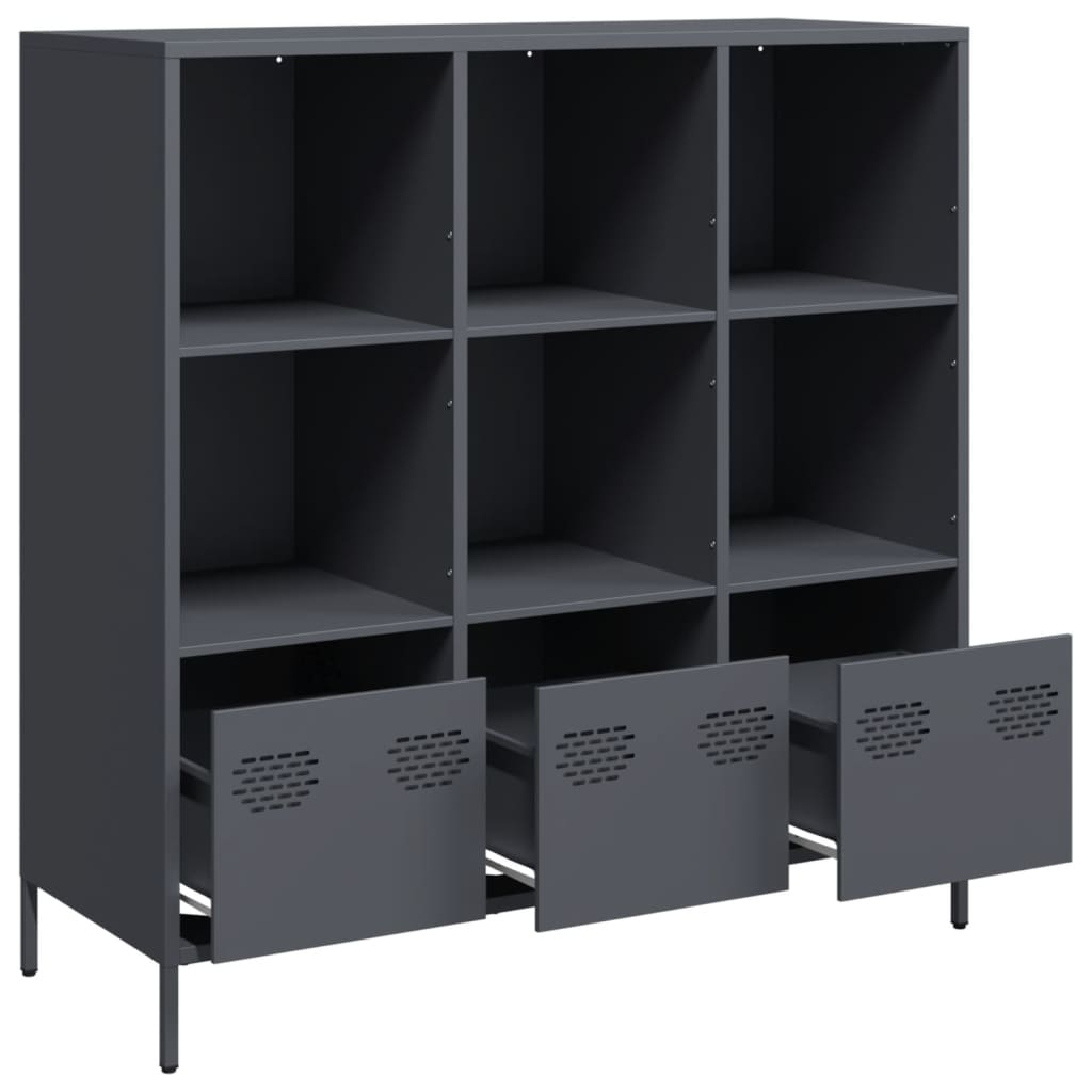 vidaXL Highboard Anthracite 101,5x39x103,5 cm Steel