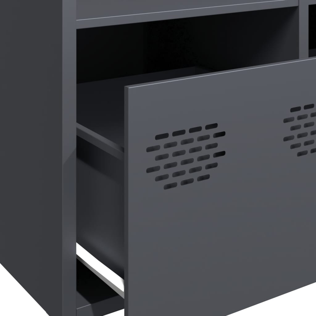 vidaXL Highboard Anthracite 101,5x39x103,5 cm Steel