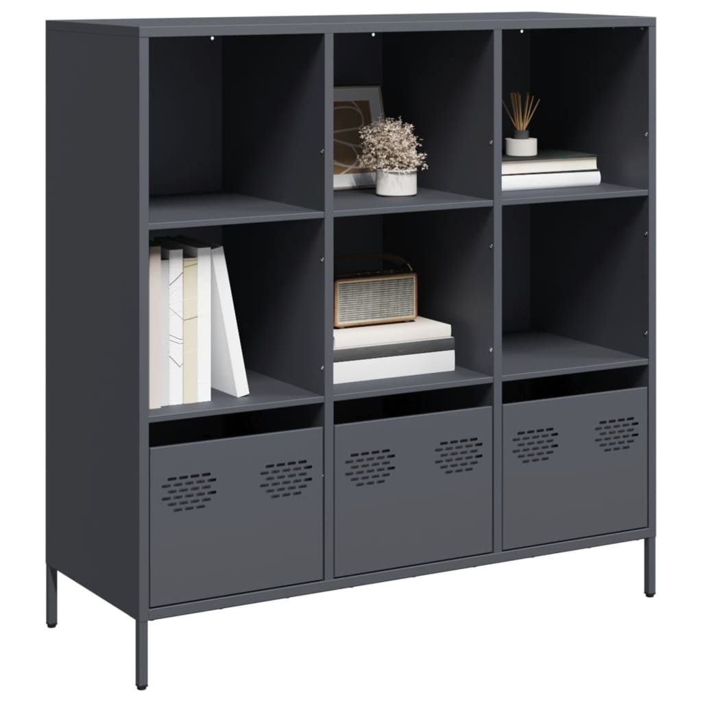 vidaXL Highboard Anthracite 101,5x39x103,5 cm Steel