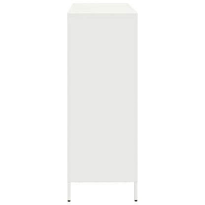 vidaXL Highboard White 101,5x39x103,5 cm Steel