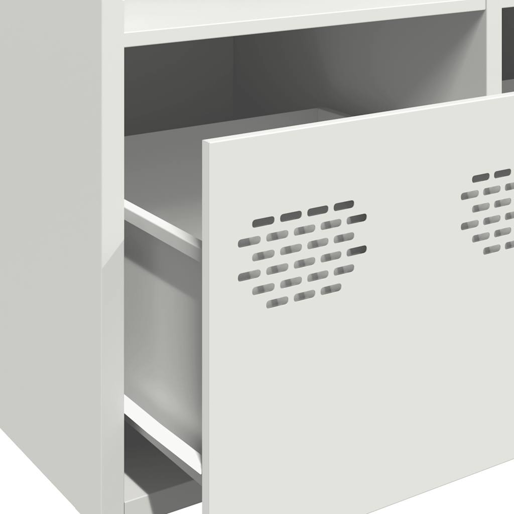 vidaXL Highboard White 101,5x39x103,5 cm Steel