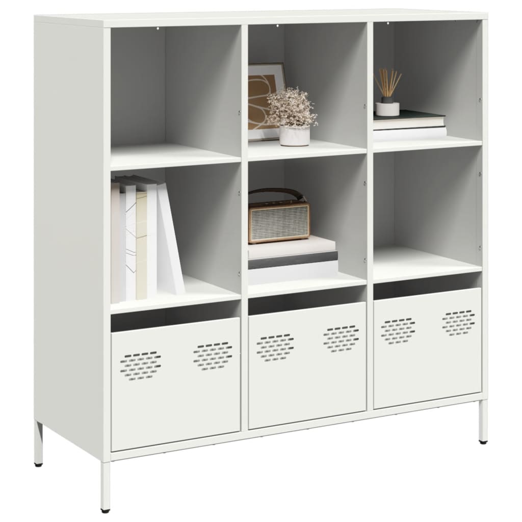 vidaXL Highboard White 101,5x39x103,5 cm Steel
