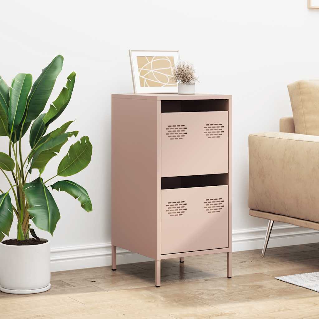 vidaXL Sideboard Pink 35x39x73,5 cm Cold-rolled Steel