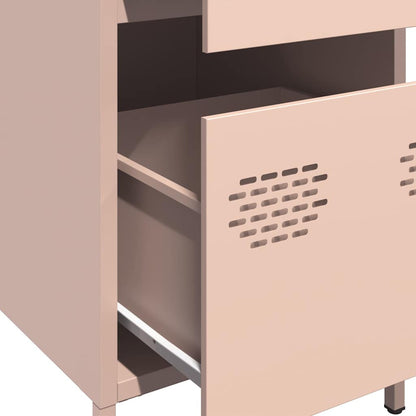 vidaXL Sideboard Pink 35x39x73,5 cm Cold-rolled Steel