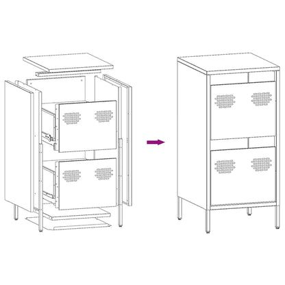 vidaXL Sideboard Pink 35x39x73,5 cm Cold-rolled Steel