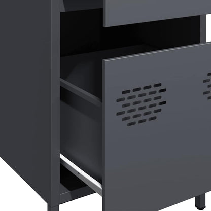 vidaXL Sideboard Anthracite 35x39x73,5 cm Cold-rolled Steel