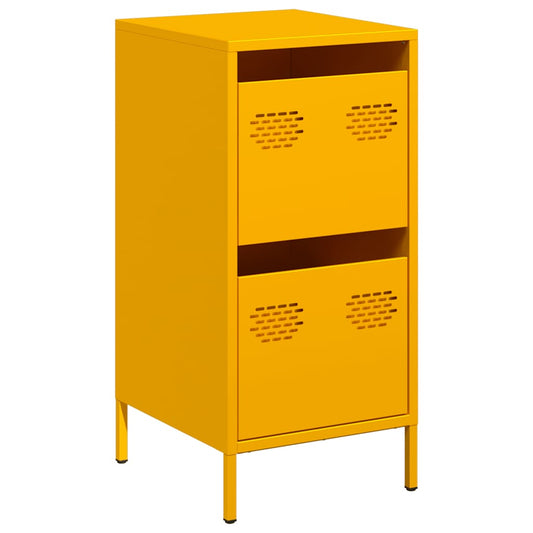vidaXL Sideboard Mustard Yellow 35x39x73.5 cm Cold-rolled Steel