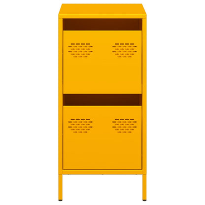 vidaXL Sideboard Mustard Yellow 35x39x73.5 cm Cold-rolled Steel