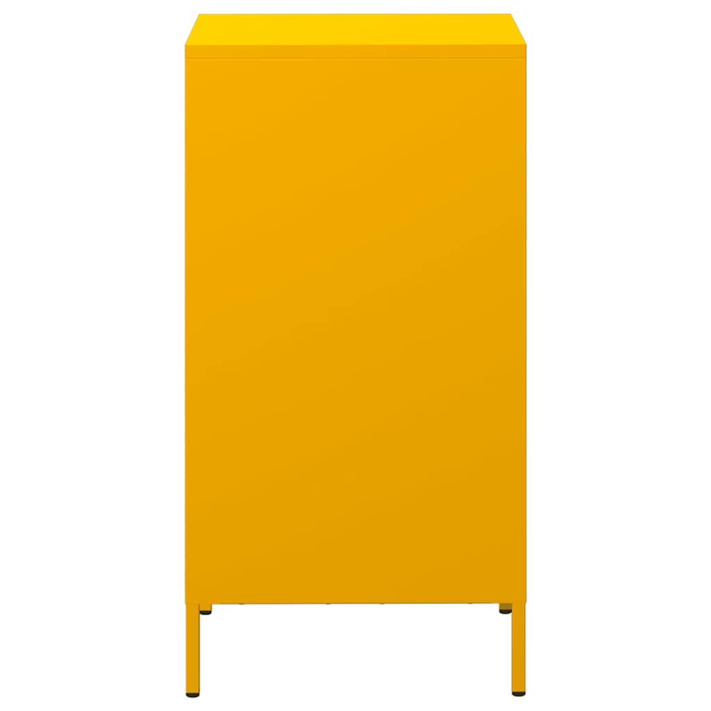 vidaXL Sideboard Mustard Yellow 35x39x73.5 cm Cold-rolled Steel