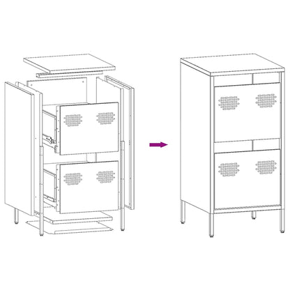 vidaXL Sideboard White 35x39x73,5 cm Cold-rolled Steel