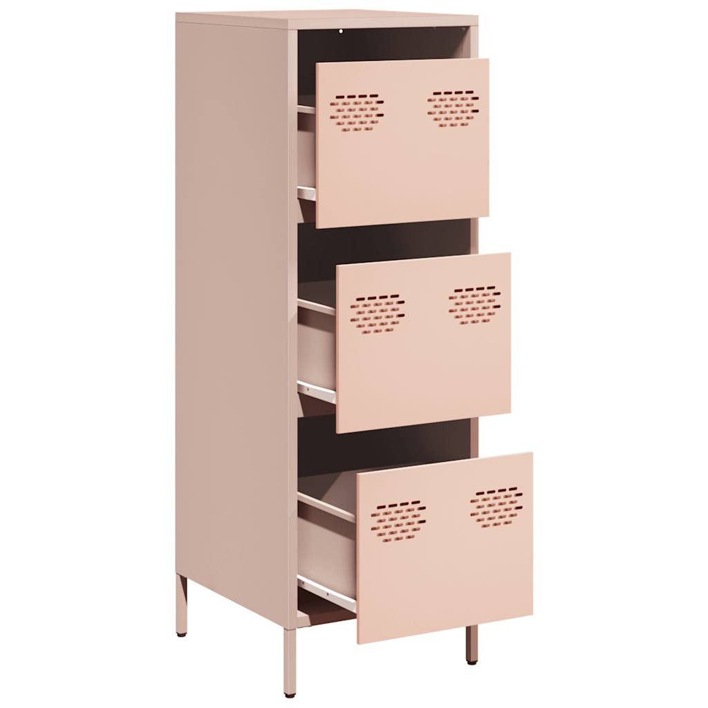 vidaXL Highboard Pink 39x35x103,5 cm Steel