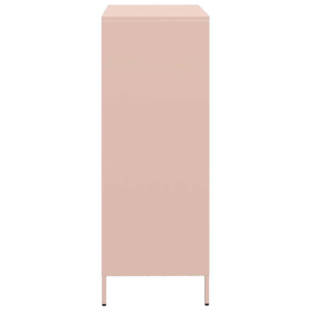 vidaXL Highboard Pink 39x35x103,5 cm Steel