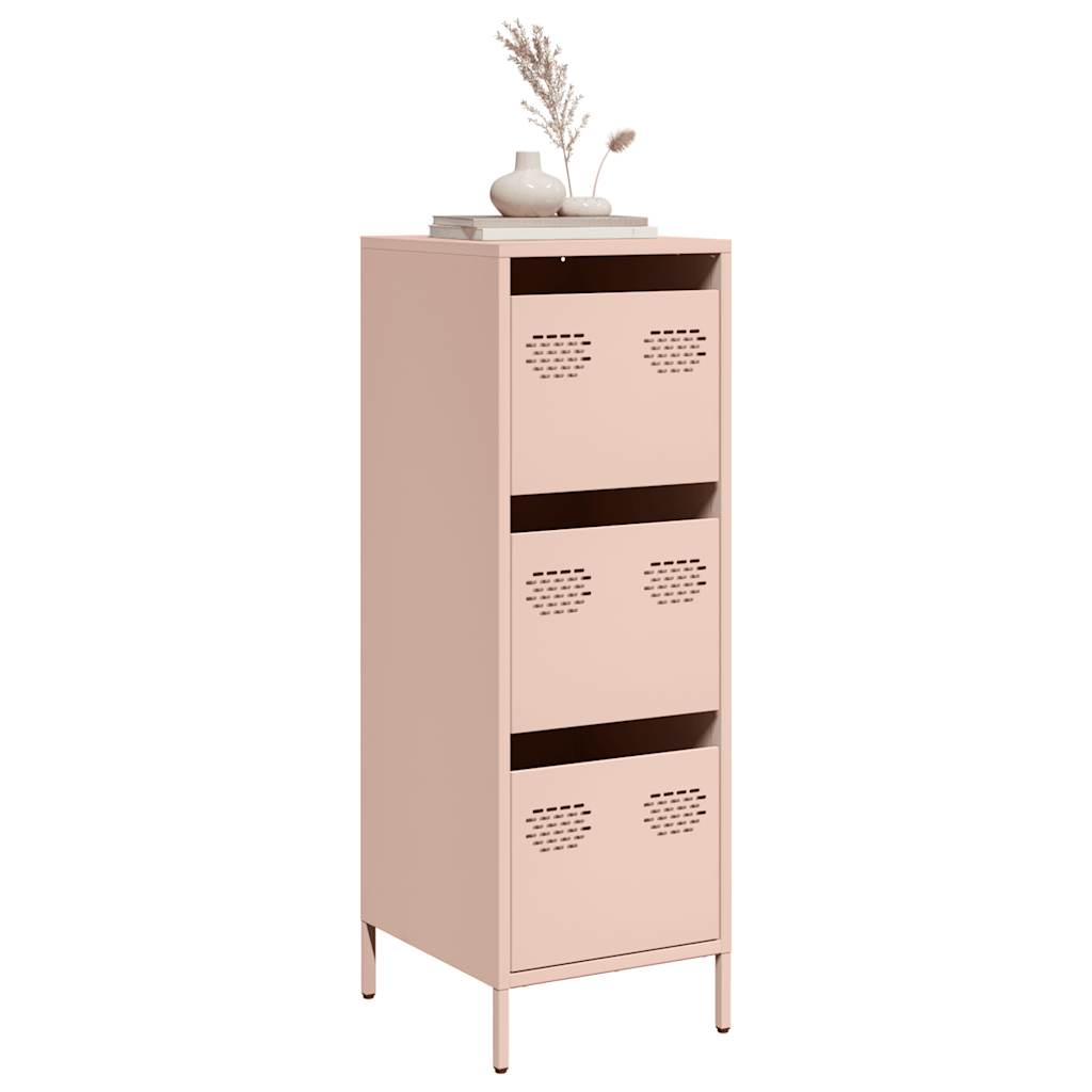 vidaXL Highboard Pink 39x35x103,5 cm Steel