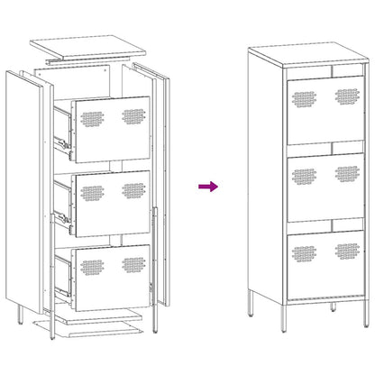 vidaXL Highboard Anthracite 39x35x103,5 cm Steel