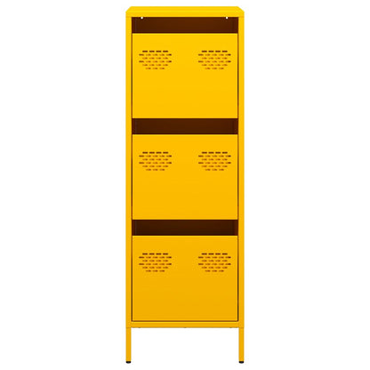 vidaXL Highboard Mustard Yellow 39x35x103.5 cm Steel