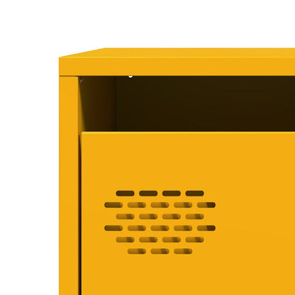 vidaXL Highboard Mustard Yellow 39x35x103.5 cm Steel