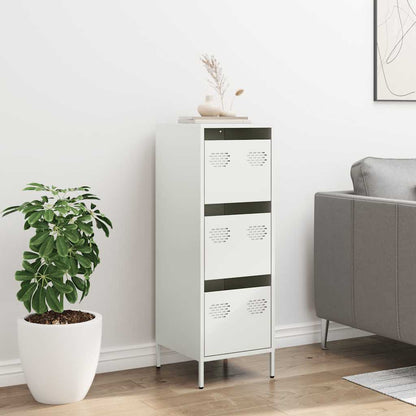 vidaXL Highboard White 39x35x103,5 cm Steel